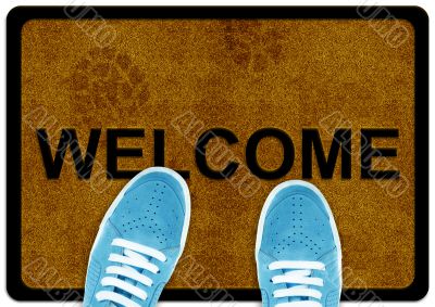 welcome cleaning foot carpet 