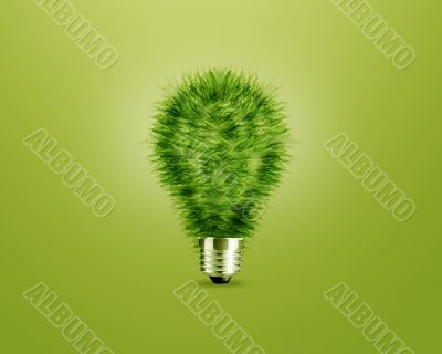 Green light bulb idea