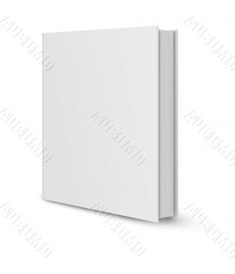 Blank book cover white 