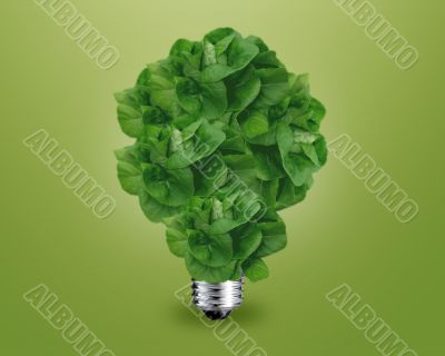 Green light bulb idea