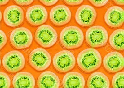 seamless background of fresh Kiwi  slices