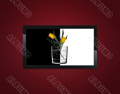 Black LCD tv