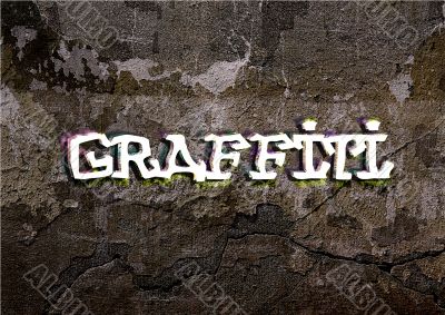 graffiti word wrote on brick wall