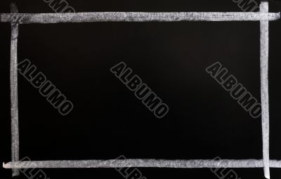 Blackboard background with a chalk frame Blackboard background with a chalk frame
