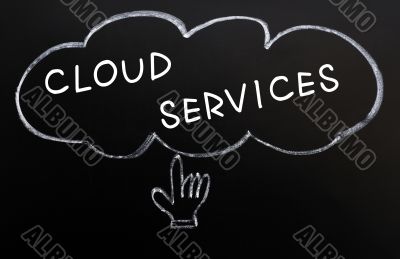 Cloud services with hand cursor