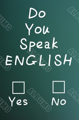 Do you speak English check boxes