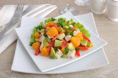 chicken salad with avocado