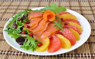 Appetizer with salmon