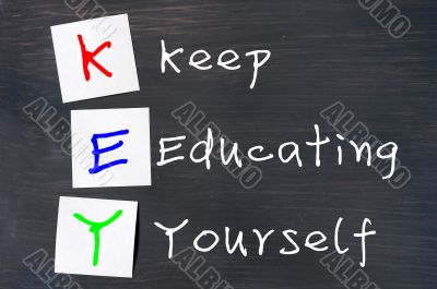 Acronym of Key for Keep Educating Yourself