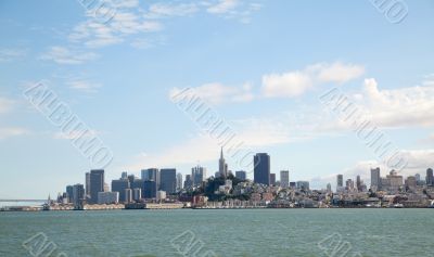 Downtown of San Francisco as seen from seaside