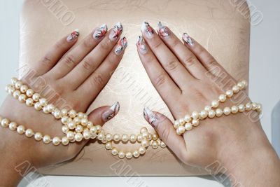 female hands with manicure  