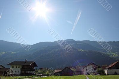small village in the Alps small village in the Alps