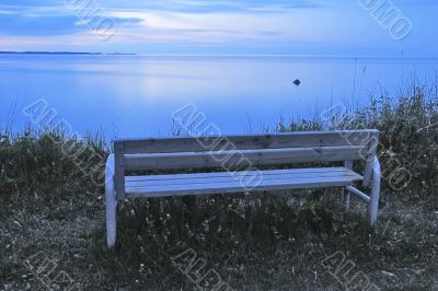 Bench - View from EckernfÃ¶rde to the Baltic Sea