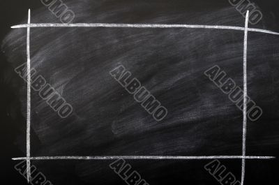 Chalkboard background with a chalk drawing frame