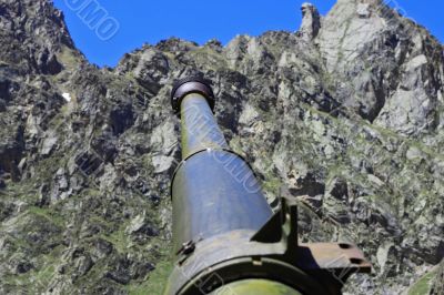 Weather gun between the mountains of North Osetia