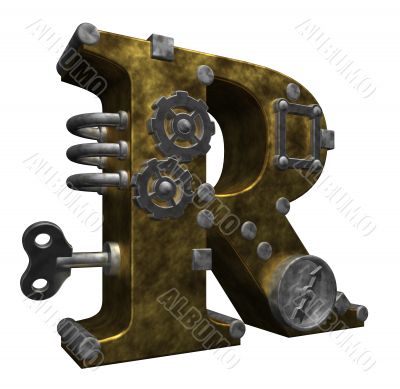 steampunk letter r