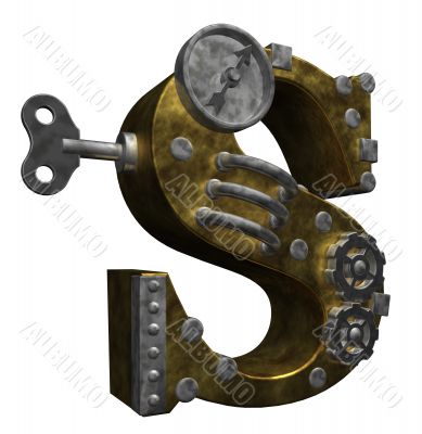 steampunk letter s