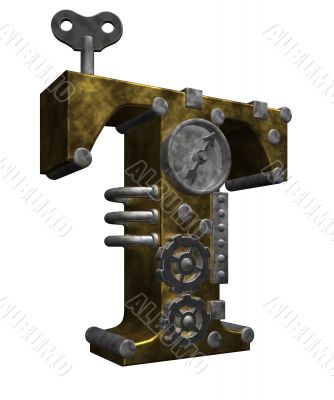 steampunk letter t steampunk letter t