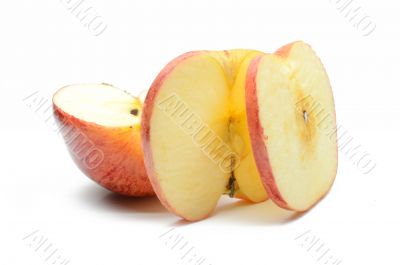 Sliced ​​red apple Sliced ​​red apple