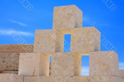 Limestone blocks