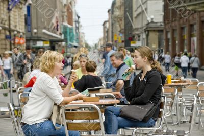 Street ice cream cafe