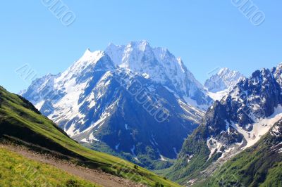 Caucasus mountains Dombai