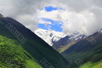 Caucasus mountains Dombai