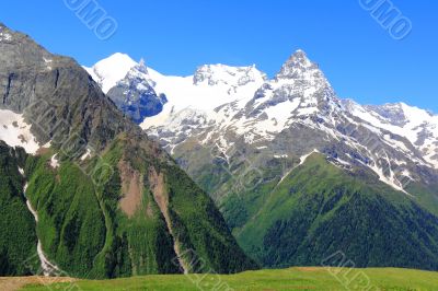 Caucasus mountains Dombai