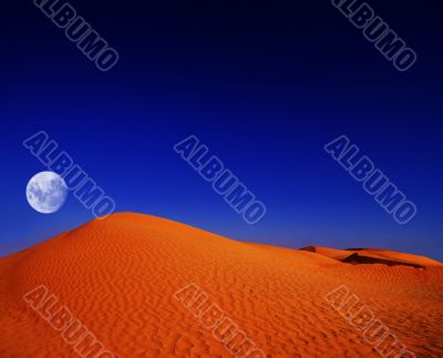 african desert at night