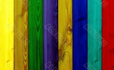 colored wooden planks