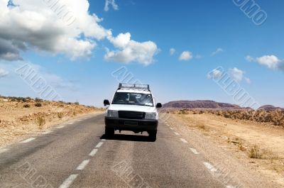 jeep on the road