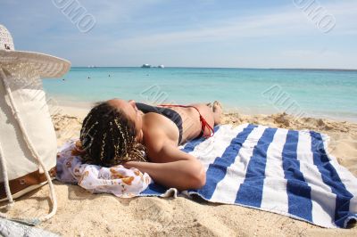 white beach and blue sea