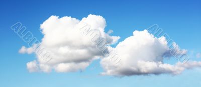 white clouds on blue sky 