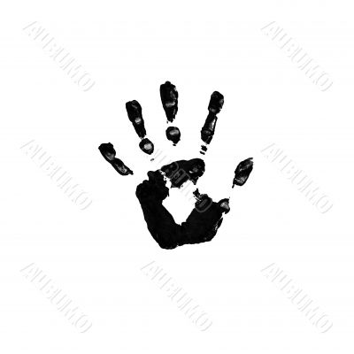 Black imprint of a hand