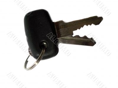 Keys for starting auto isolated on the white background