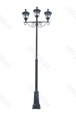 Triple lamppost
