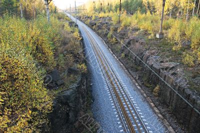 Autumn railroad