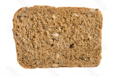 A piece of 7-grain bread A piece of 7-grain bread