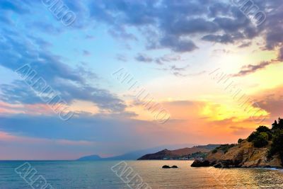 Sunset on the beach