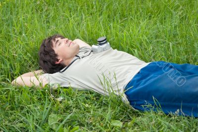 Young man resting Young man resting
