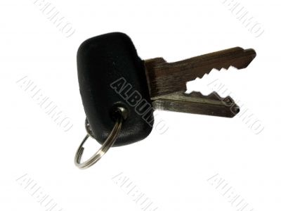 Keys for starting auto isolated on the white background