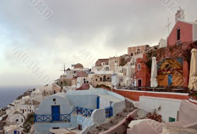 Morning in the cyclades village