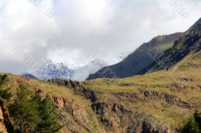 Caucasus mountains Dombai