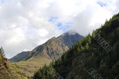 Caucasus mountains Dombai