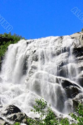 Alibek waterfall. Dombay mountains. The Northern Caucas