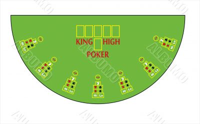 Vector poker table layout