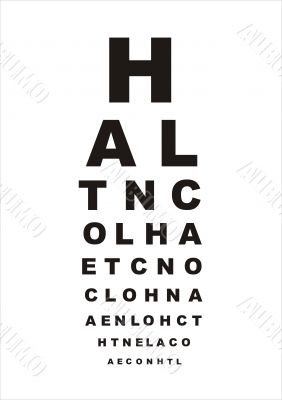 eye test chart