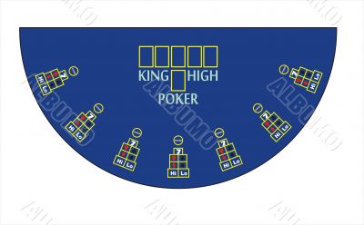 Vector poker table layout