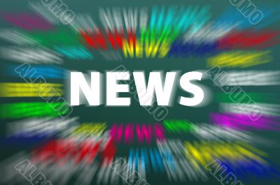 Chalk drawing of News word on blurred chalkboard Chalk drawing of News word on blurred chalkboard