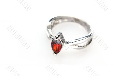 Ring with red stone